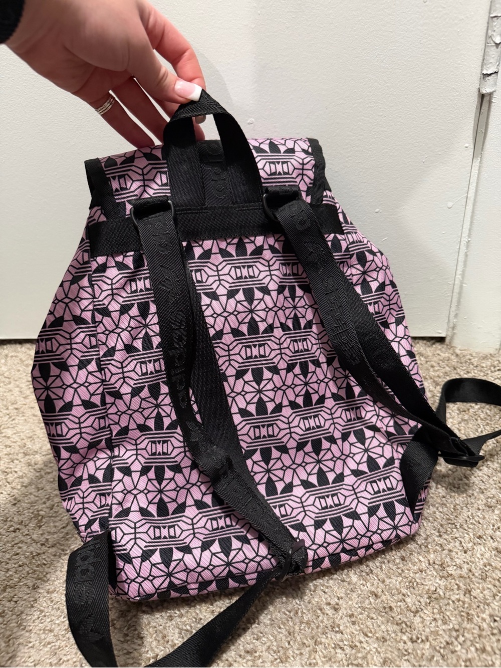 Adidas Purple Geometric Mini Backpack - Picture 3 of 6